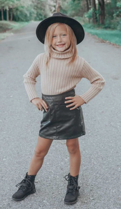 Erika Pocket Leather Mini-Skirt